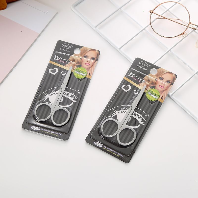 Factory direct stainless steel nose hair scissors beauty tools beauty eyebrow scissors nose hair scissors personal care tools