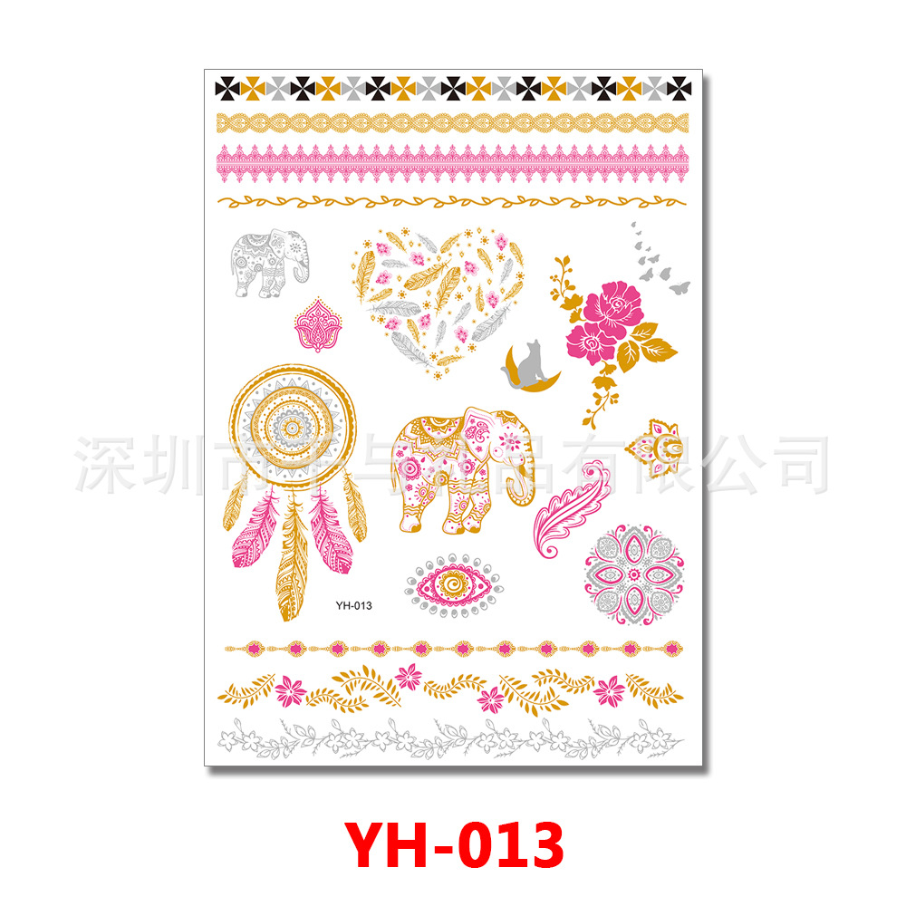 Metal tattoo stickers, plus size