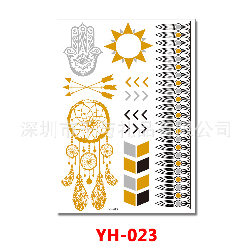 Metal tattoo stickers, plus size