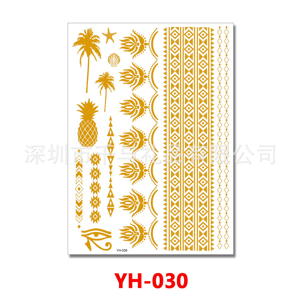 Metal tattoo stickers, plus size