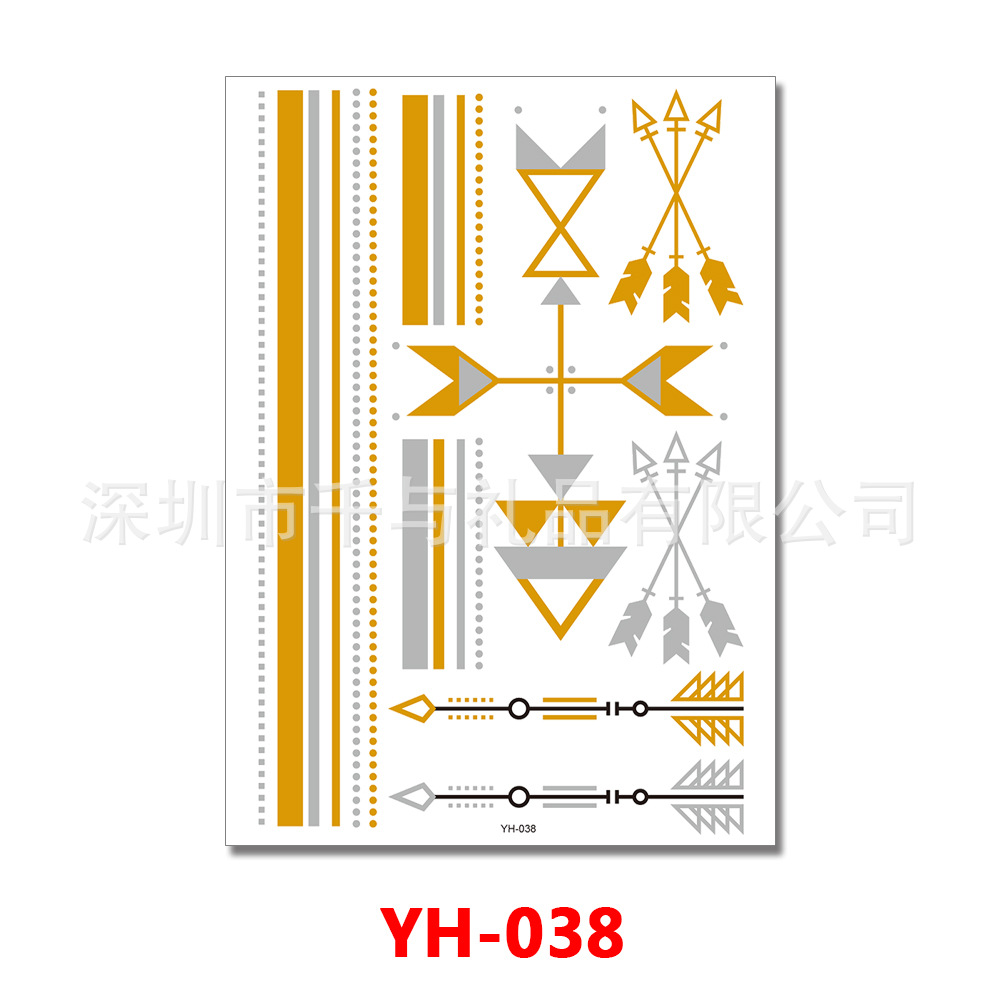 Metal tattoo stickers, plus size