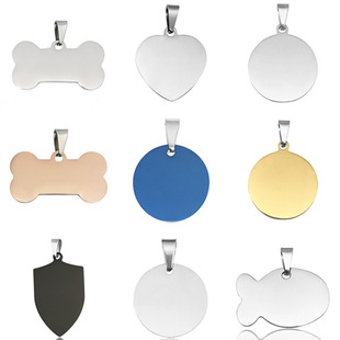 Stainless steel dog tag titanium steel tag pendant pendant metal pet tag identity card advertising gift lettering logo