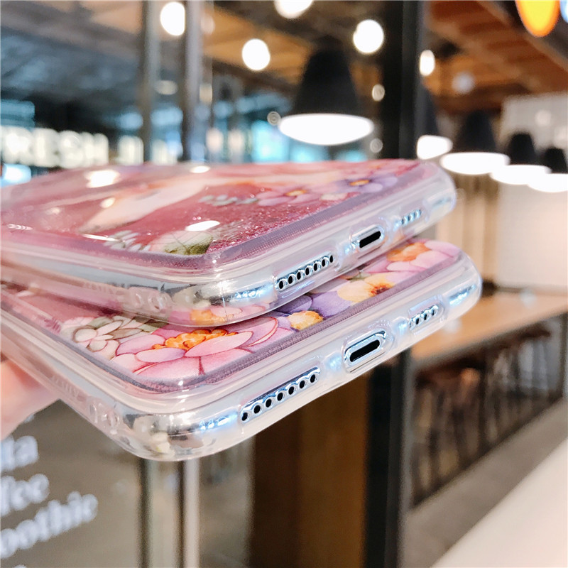 Etui na telefon quicksand jednorożec i kwiaty dla iphone android_voghion.com