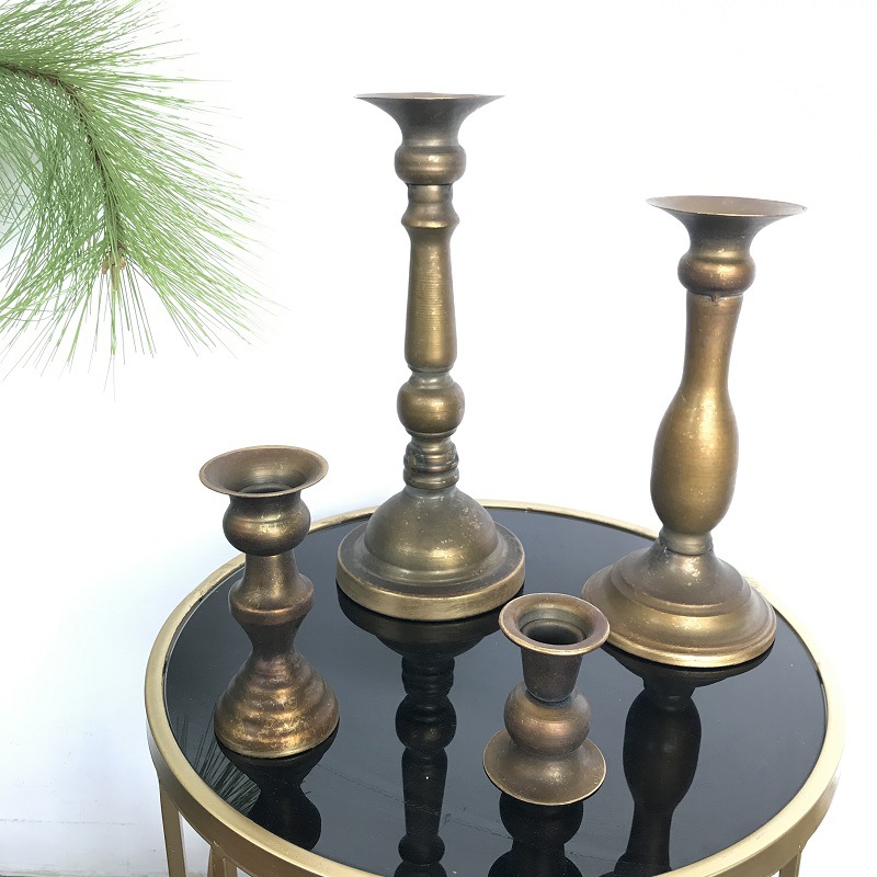 Candelabro de hierro de estilo europeo vintage vela taza Amazon vela taza decoración de la boda vela titular vela de la cena titular de la vela