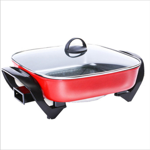 Korean-style multifunctional square pot electric hot pot home electric cooking pot student dormitory pot integrated pot large capacity electric hot pot