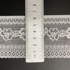 Xiao Bian Super-Elastic Spandex-Nylon Lace Trim, Lightweight, Seamless, and Ultra-Comfortable—Perfect for Clothing Skirts, Dresses, and Accessories; Stylish Lace Fabric Material