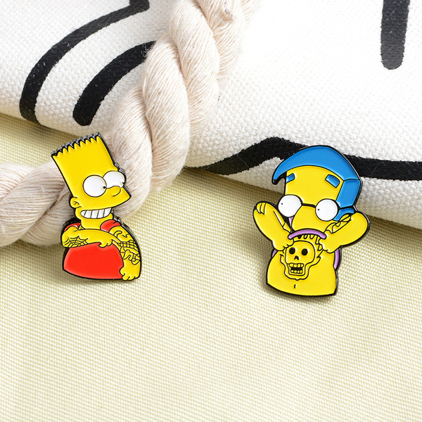 Foreign Trade Creative Explosion brooch Cartoon Simpson