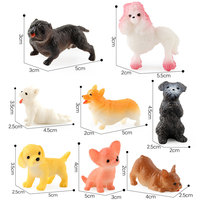 Nueva simulación animal mundo cachorro mascota modelo traje hueco educación temprana decoración educativa muñeca transfronteriza