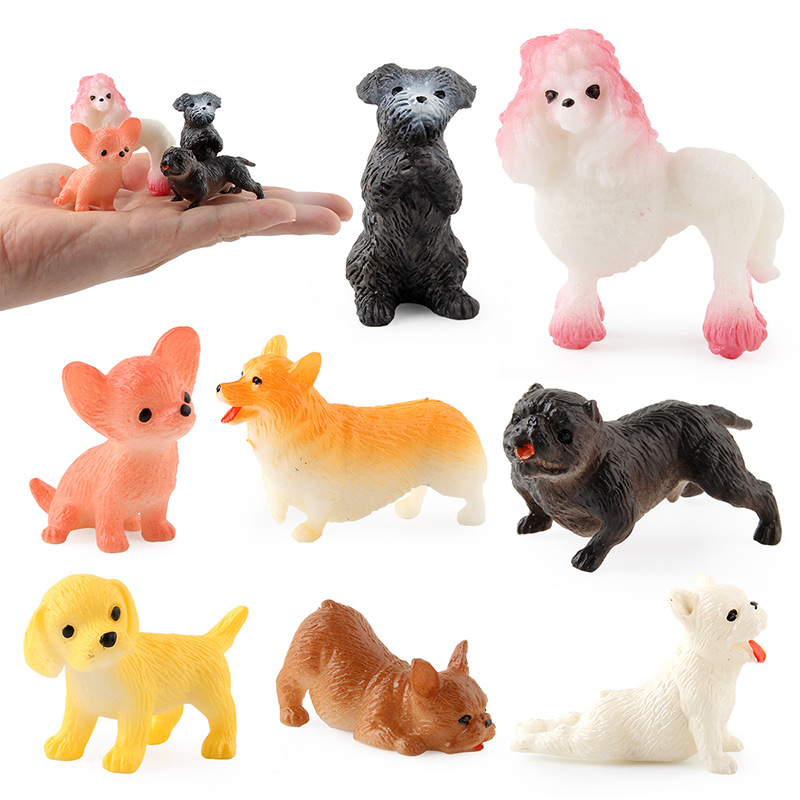 Nueva simulación animal mundo cachorro mascota modelo traje hueco educación temprana decoración educativa muñeca transfronteriza