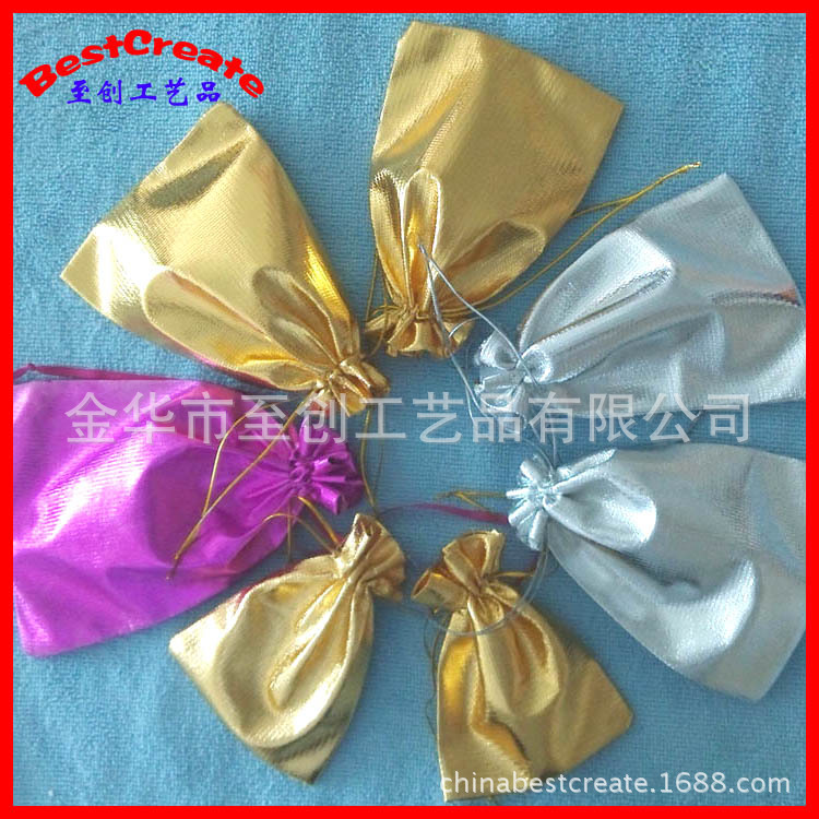 金布袋银布袋金银束口袋彩色礼品布袋珠宝首饰收纳包装袋厂家批发