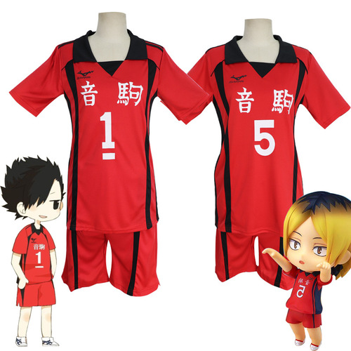 Anime volleyball boy Nekoma High School Kuroo Tetsuro Solitary Claw grinding cosplay suit volleyball short-sleeved T-shirt jersey