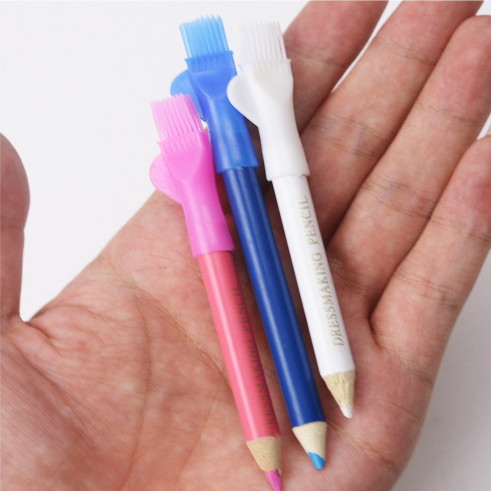 Pluma de dibujo de costura con pincel pluma de dibujo lápiz de sastre pluma de dibujo manual de color tres colores traje dibujo paño dibujo polvo fábrica de Ventas Directas