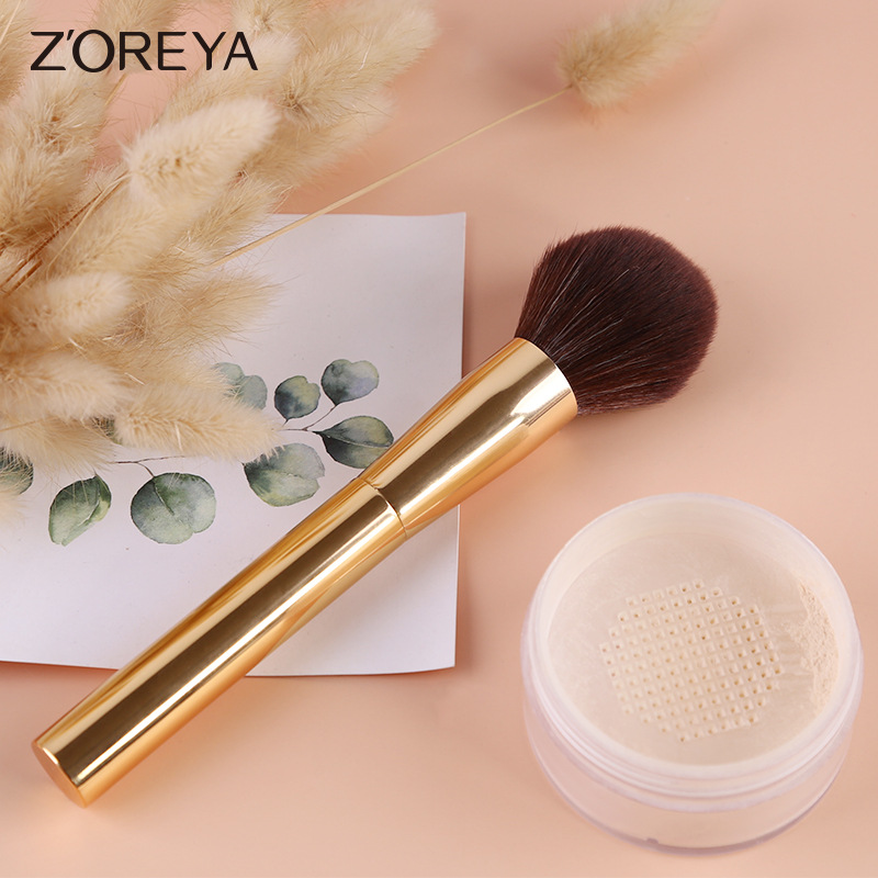 Transfronterizo al por mayor de pelo de nylon de Oro miel cepillo de maquillaje herramientas de belleza cepillo de maquillaje único Cepillo suelto grande