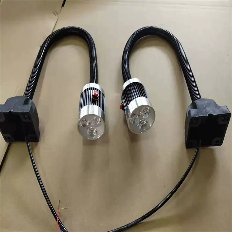 机床长臂工作灯防油防水LED黑色鹅颈24V220V磁铁工业设备照明台灯