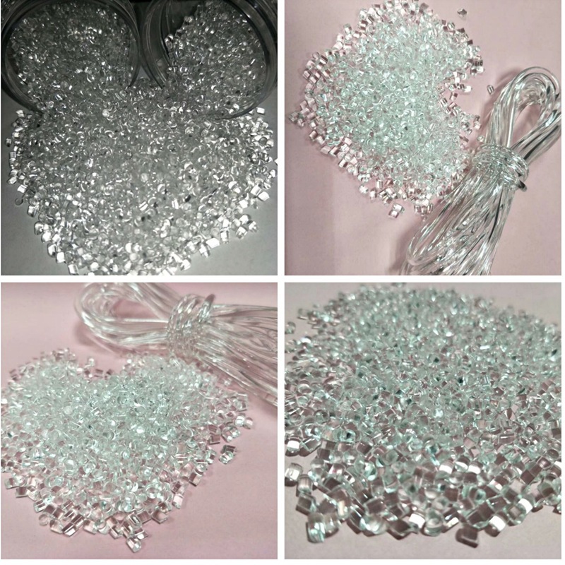 PVC透明水晶料 50度60度70度80度90度 耐高温 耐寒 食品级PVC颗粒