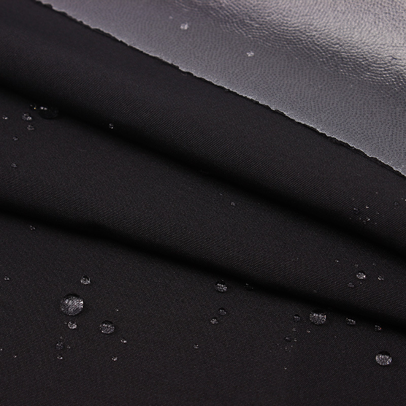 现货黑白色228T涤纶塔丝隆复合TPU膜防风防水透气冲锋衣外套面料