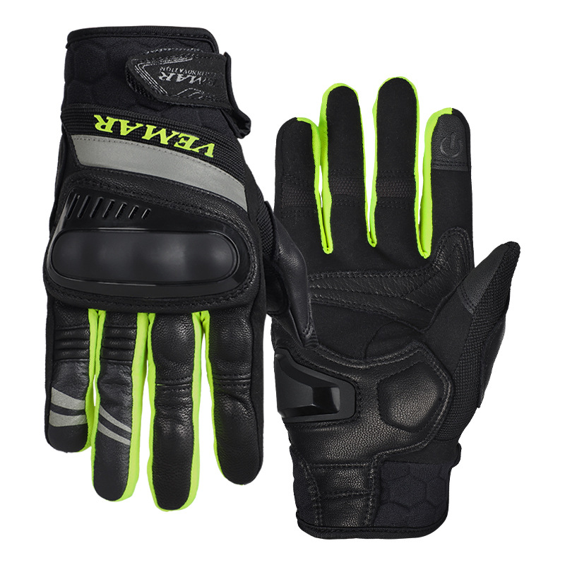 Breathable gloves, non-slip racing car sheepskin, equipment, fall protection 5