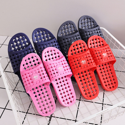 TGL Brand New Material Bathroom Slippers with Hollow Design, Leak-Proof and Anti-Slip Home Slippers for Men and Women, Hotel and Sauna Room Slippers