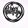 Cake decorative baking cake plug -in card circular square Happy Birthday party