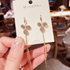 Silver needle, earrings, silver 925 sample, flowered