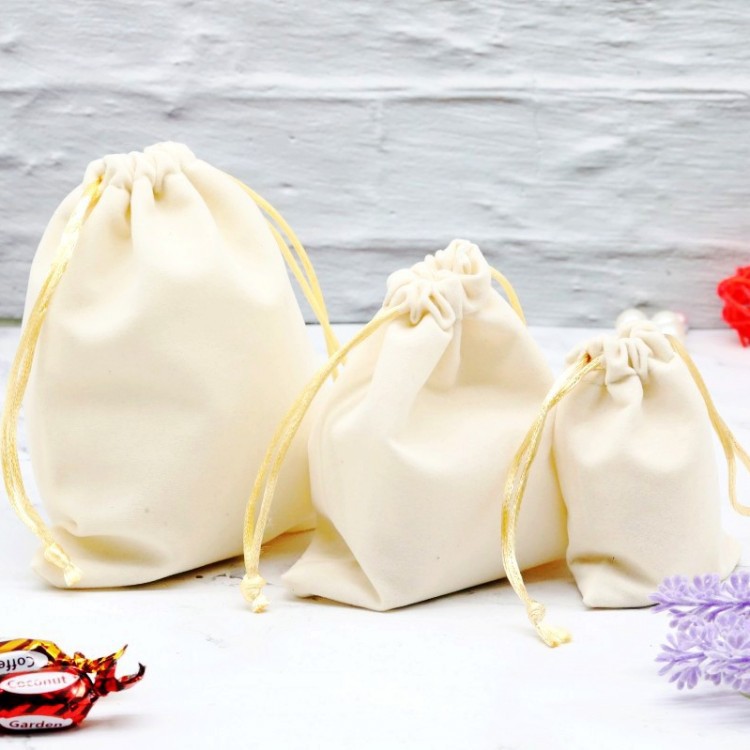 绒布袋 束口抽绳收纳袋 植绒布袋礼品饰品袋 可印LOGO批发