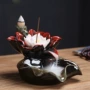 陶瓷倒流复古风莲花香熏炉