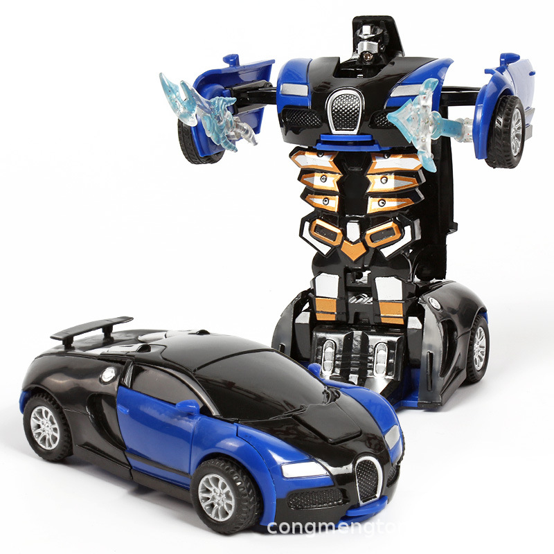 Tiktok mismo estilo colisión de los niños de un clic deformación juguete inercia impacto niño deformación coche de juguete