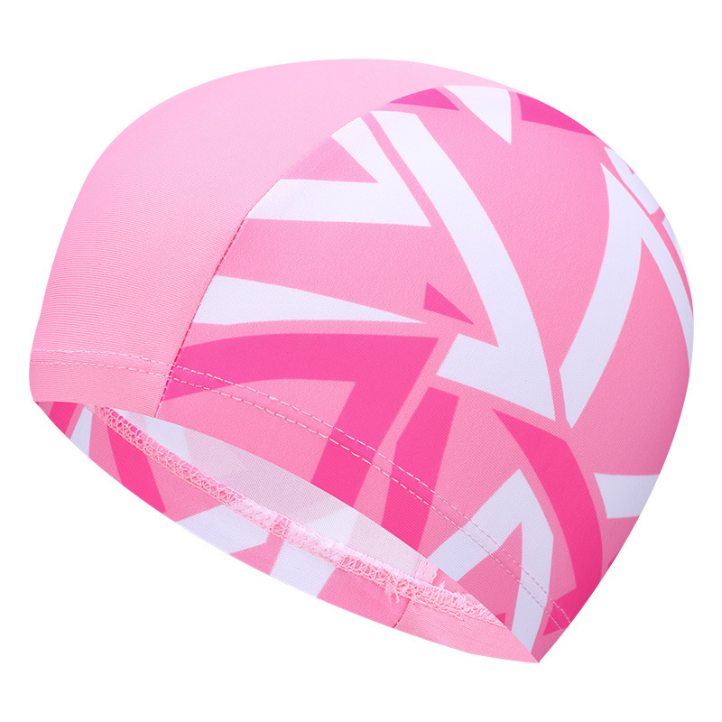 Gorro de natación para niños dibujos animados de niñas sombrero de tela cómodo bebé natación sombrero elástico equipo de piscina de escuela primaria para niñas