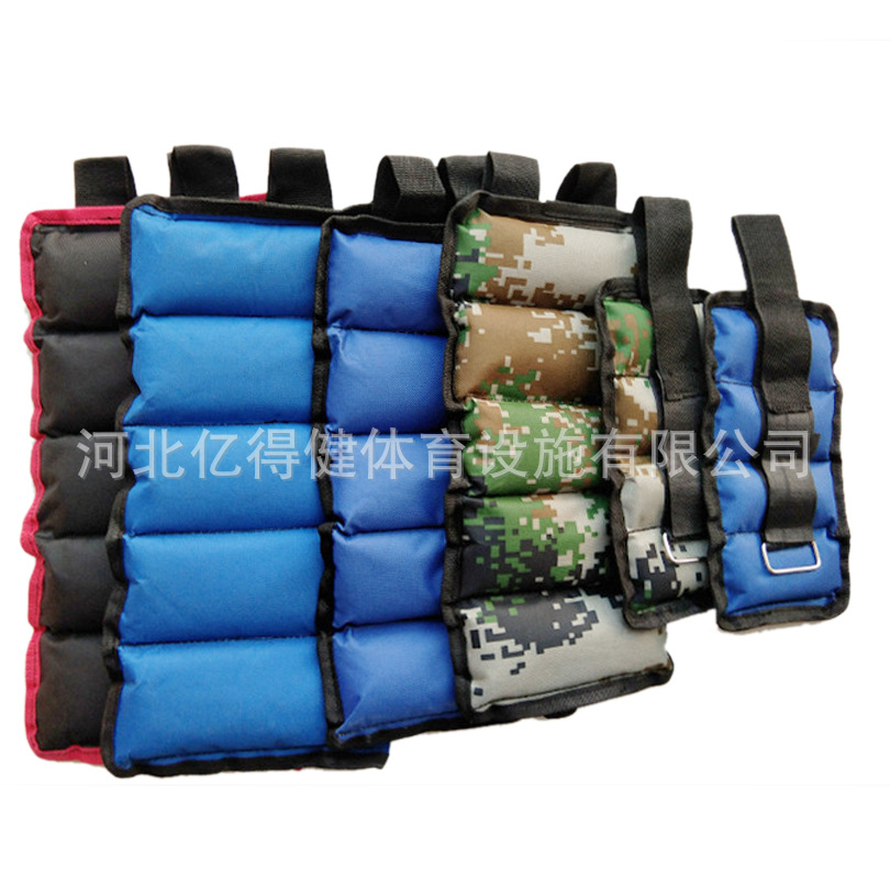 沙绑腿绑手沙袋铁沙健身装备器械沙包沙袋厂家夹腿负重可调节沙袋