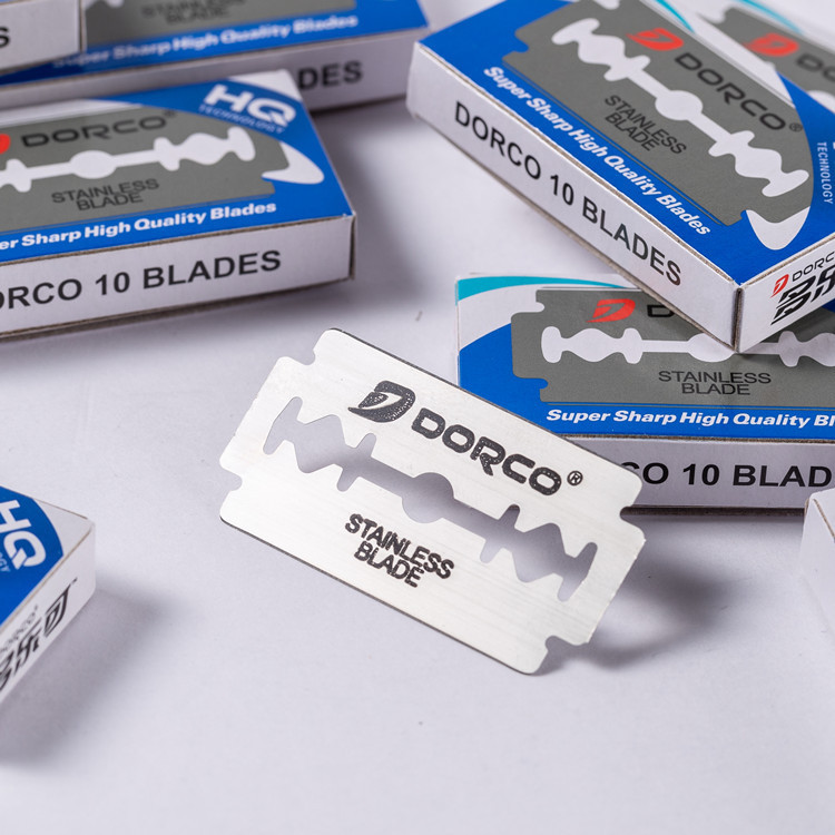 DORCO Stainless Steel Double-sided Blade Degao Double-edged Shaving Razor Blade Old-fashioned Manual Shaving 100 Pieces
