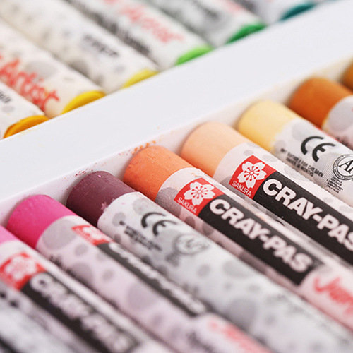 Japan Sakura Sakura 24-color oil pastels, pink crayons, washable children's crayons