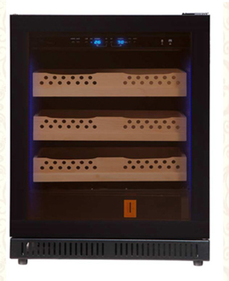 Venta directa de fábrica Gabinete de puros pequeño, compresor doméstico refrigerado, gabinete de tabaco y vino, gabinete de puros de temperatura constante y humedad constante refrigerado por aire