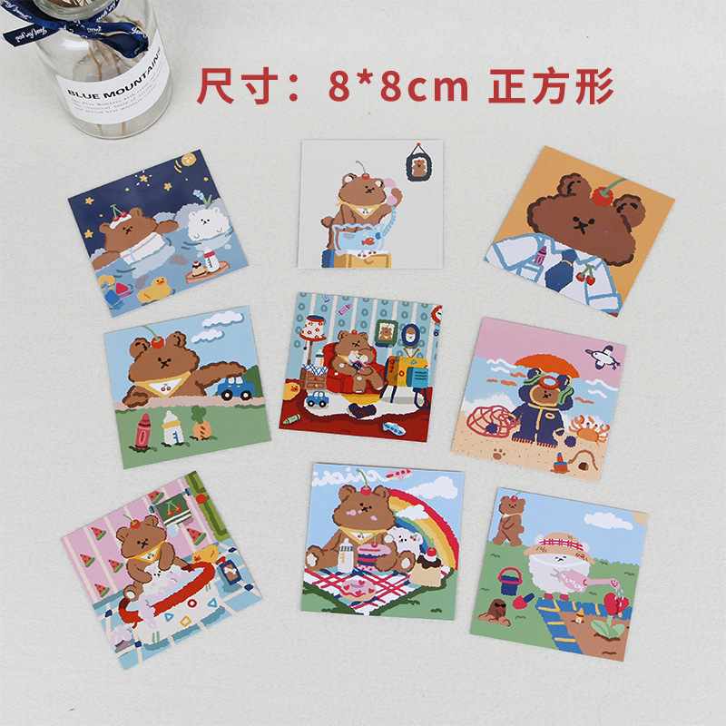 Korea Ins cute illustration fudge cotton bears wall decoration…