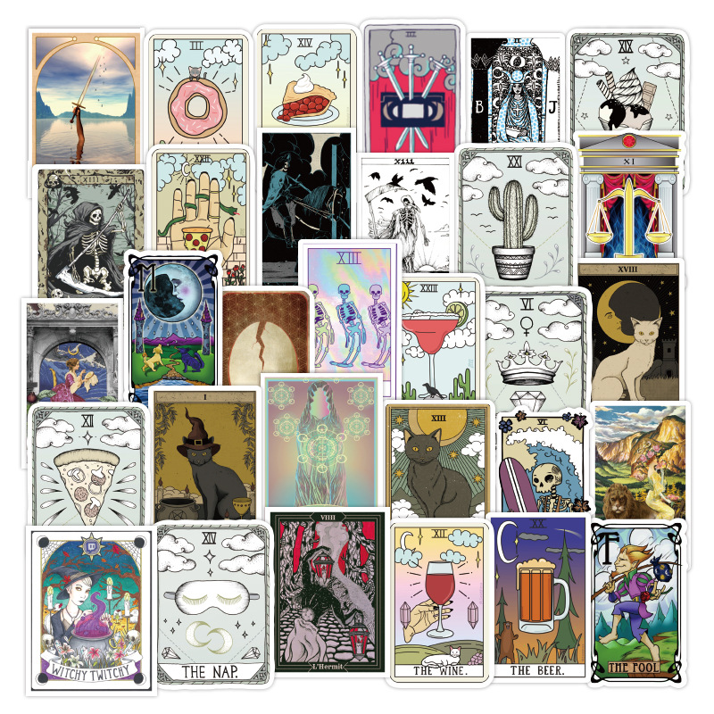 50 tarot graffiti pegatinas Amazon deseo transfronteriza trolley caso equipaje pegatinas de guitarra