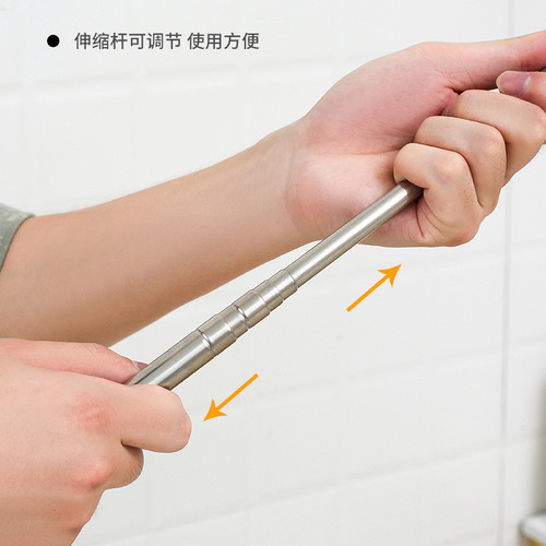 Cross-border best-selling retractable and extended gap brush roof dust brush household cleaning artifact under bed cleaning dust duster