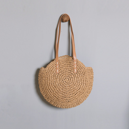 One piece drop shipping manufacturer wholesale new straw woven bag shoulder bag women's bag woven bag beach vacation travel large capacity
