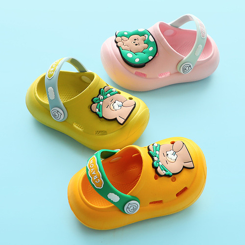 Children's Croc Shoes Girls' Summer Soft Sole Anti-Slip Boys' Toddlers 2 Years Old and 3 Infants Baotou Children's Baby Sandals