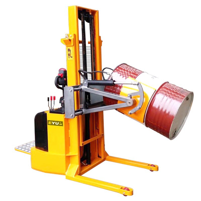 液压夹抱卷膜纸卷抱夹式升高机360度旋转铁箍油桶钢桶电动翻转车