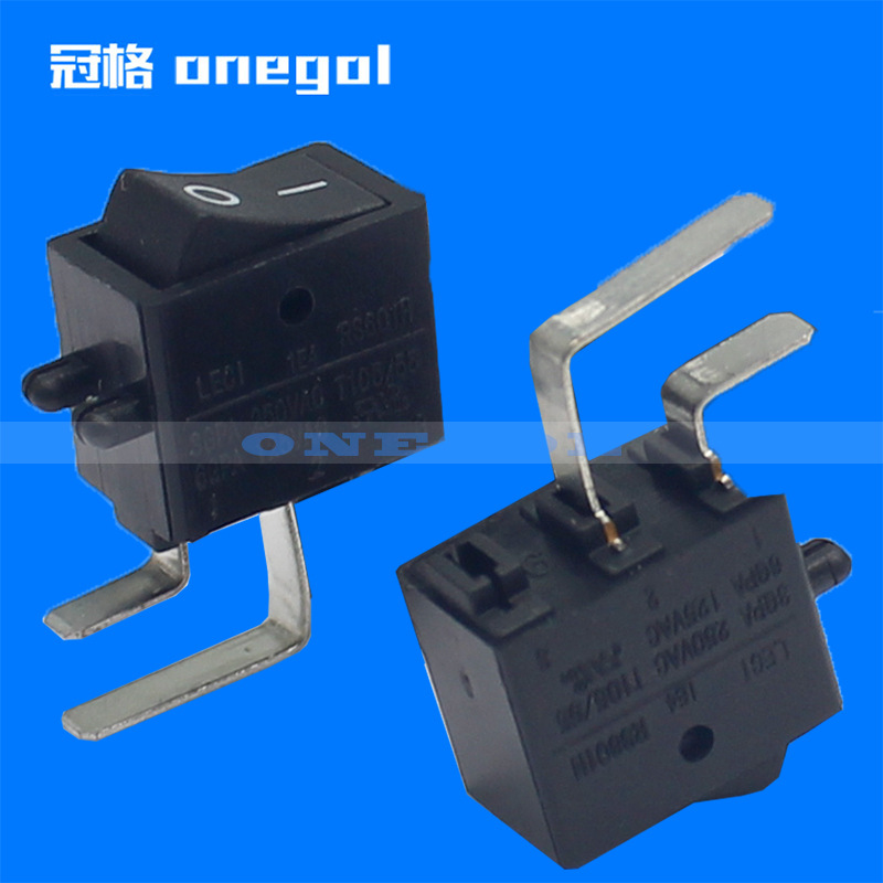 2弯脚船型开关 卫星接收机用 小型迷你PCB弯脚 3A250V 带防水帽