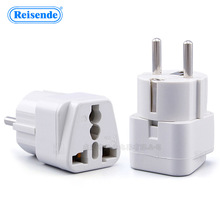 万用孔嵌入式德标转换插头法国德国法国印尼韩国插头转换头WD-9