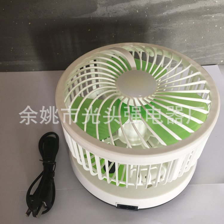 Verano bajo ruido ajuste de dos velocidades mini KC-5811 carga lámpara de mesa LED iluminación ventilador eléctrico plegable multifunción