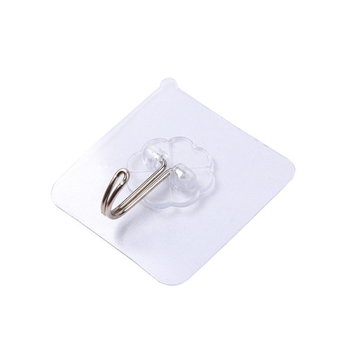 2269 Kitchen traceless adhesive hook bathroom transparent wall hanging adhesive hook strong nail-free small hook T behind wall door