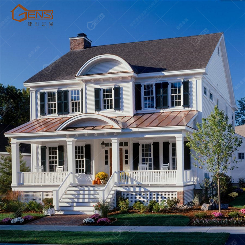 福建纯铜屋面瓦片建材厂家定 制庄园别墅屋檐紫铜瓦直立锁边屋顶