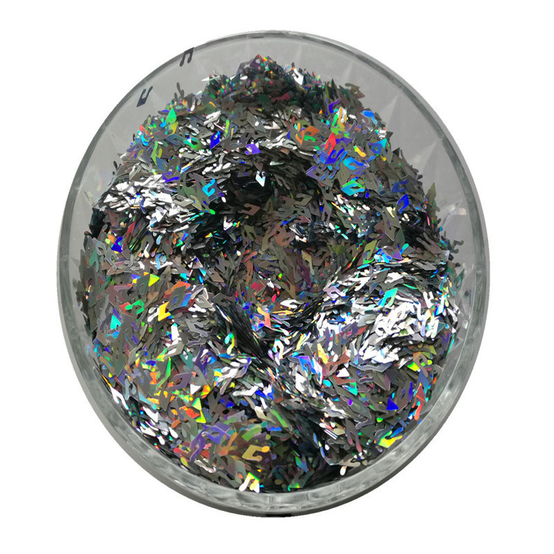 5MM laser silver double-angle note-shaped sequins laser magic color flat edge IMD phone case glitter