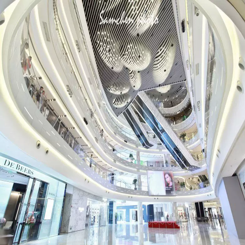 杭州定制弧形铝方通 造型方通S形异型铝天花吊顶