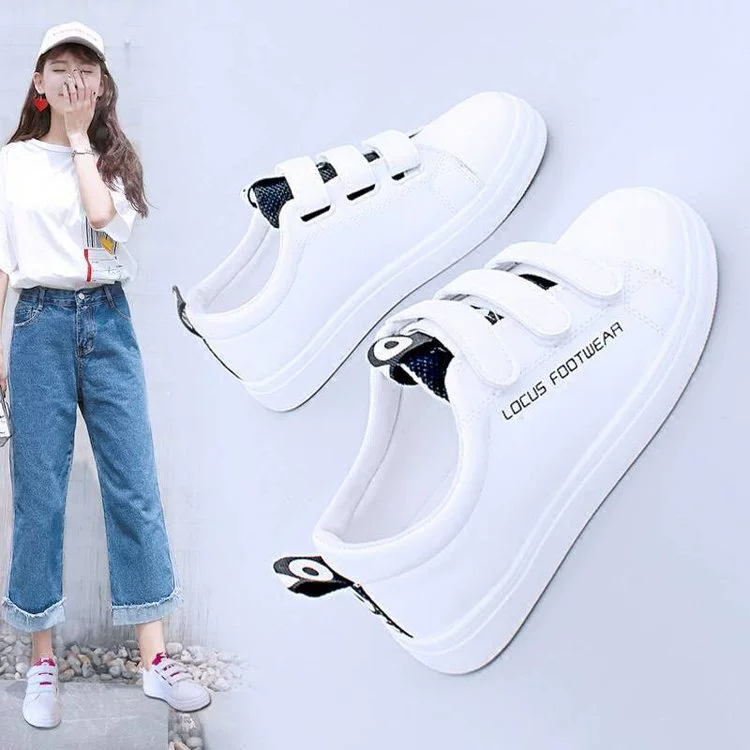 Женская обувь 2023 Новая повседневная обувь модная женская обувь дышащая Белая обувь на липучке для студентов весенне-летние кроссовки на плоской подошве