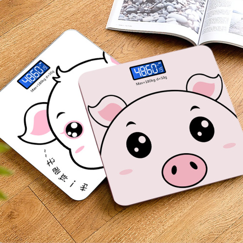 Manufacturer wholesale USB charging cartoon mini electronic scale human body scale home use weight loss scale drop shipping
