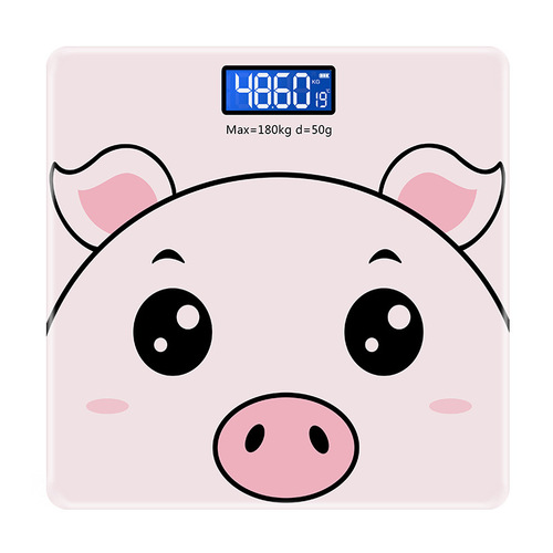 Manufacturer wholesale USB charging cartoon mini electronic scale human body scale home use weight loss scale drop shipping