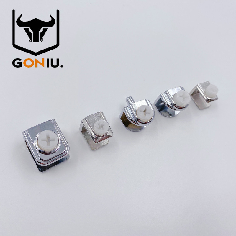 Glass Laminate bracket bracket bright bathroom Wood round mouth clip 6-10MM thick zinc alloy fixed glass clip
