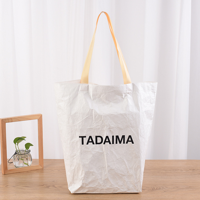 时尚休闲广告印花杜邦纸纸质袋子居家单肩手提收纳定制ogo